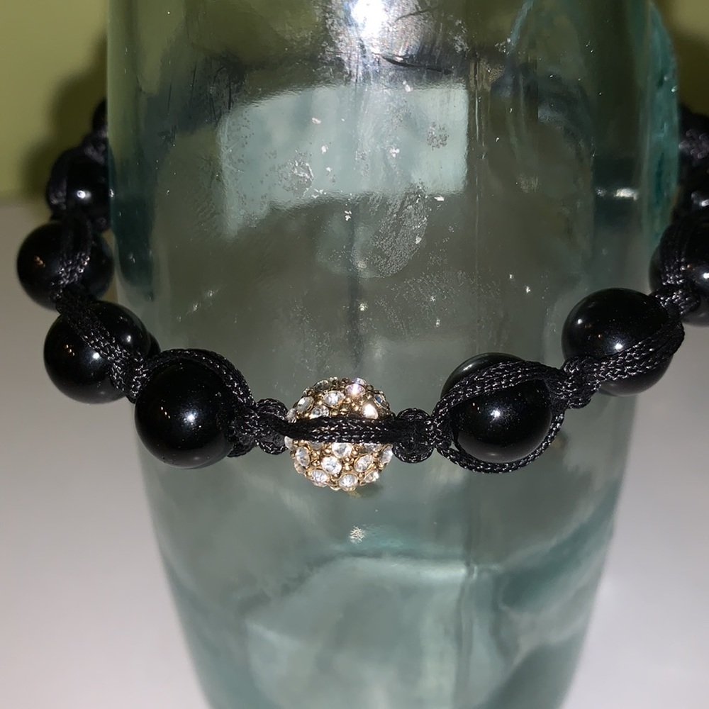 Shamballa unisex Crystal ball meditation bracelet nwot